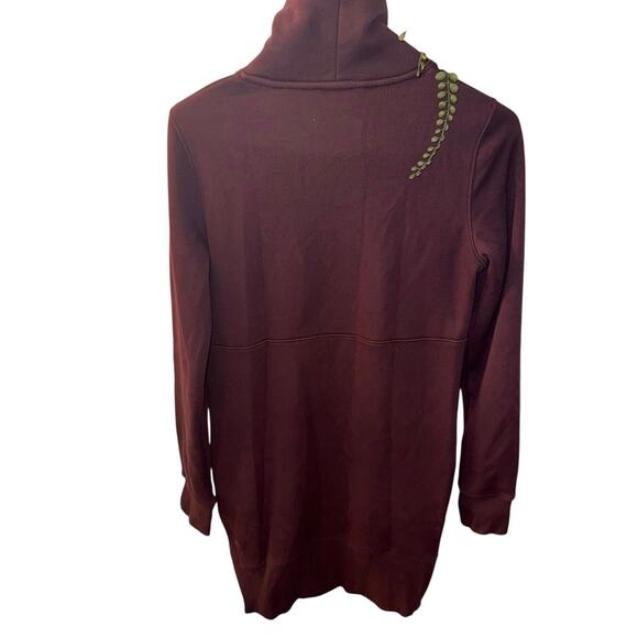 Women’s Athleta Cozy Karma Funnel Neck Dress, Spiced Cabernet Size XS - Picture 5 of 8